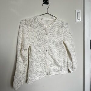 vintage white cardigan